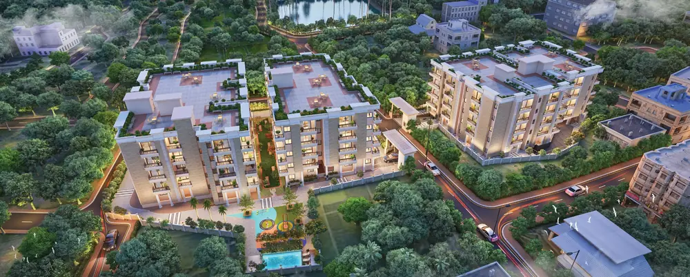 Aerial view of Shantiniketan Royal Living
