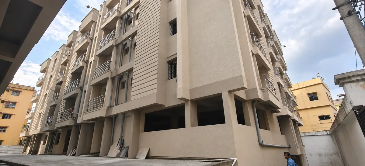 Side elevation and parking level
